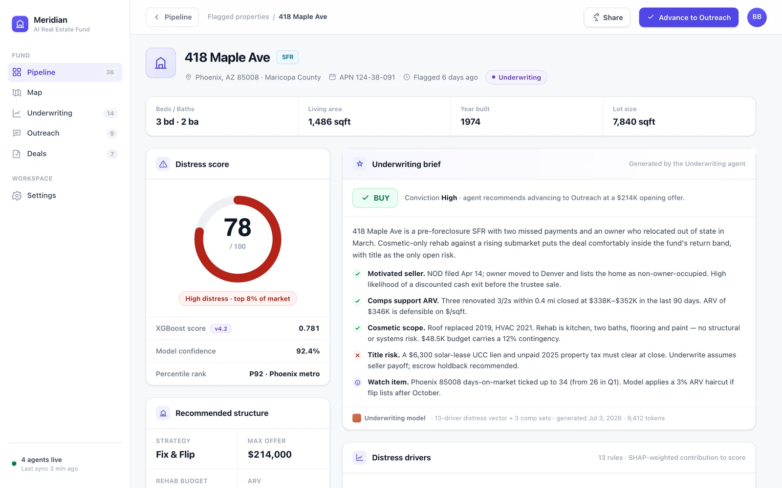 AI-native real estate fund deal pipeline dashboard